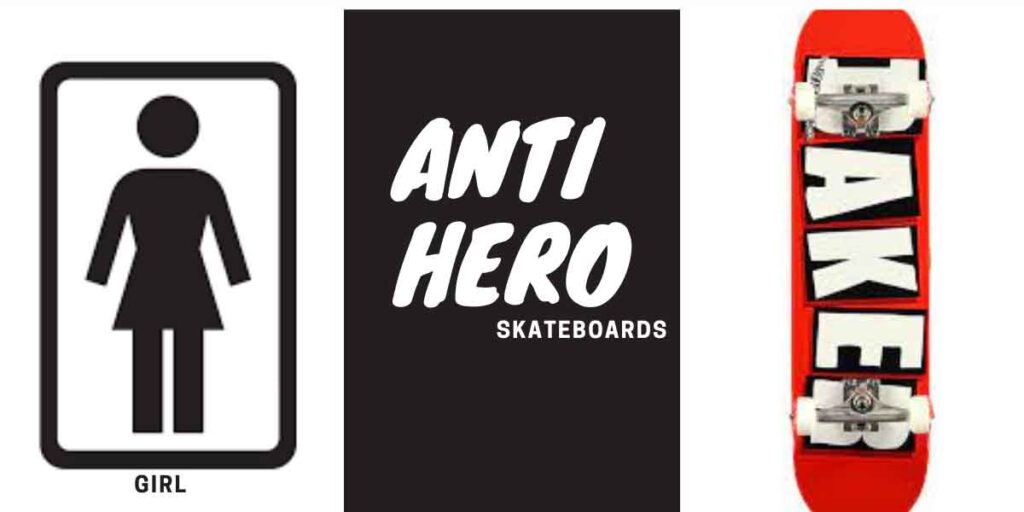 most popular skateboard brand- girl, antihero skateboards,baker skateboards