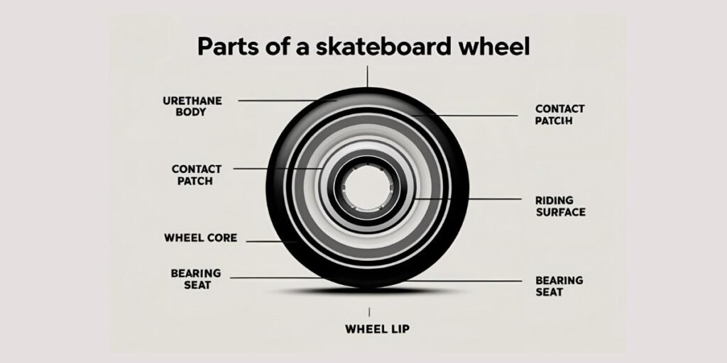 Parts of A skateboard wheel